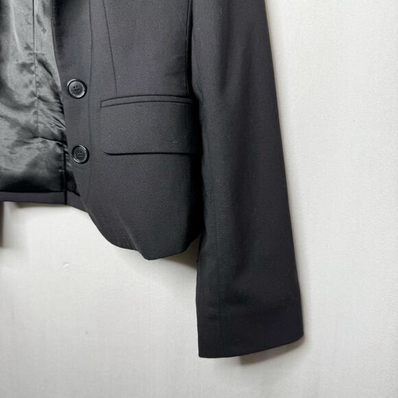 CLUB MONACO / black wool blend classic 2 button blazer jacket / 4 - Picture 4 of 9